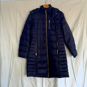 Michael Kors navy blue puffer coat